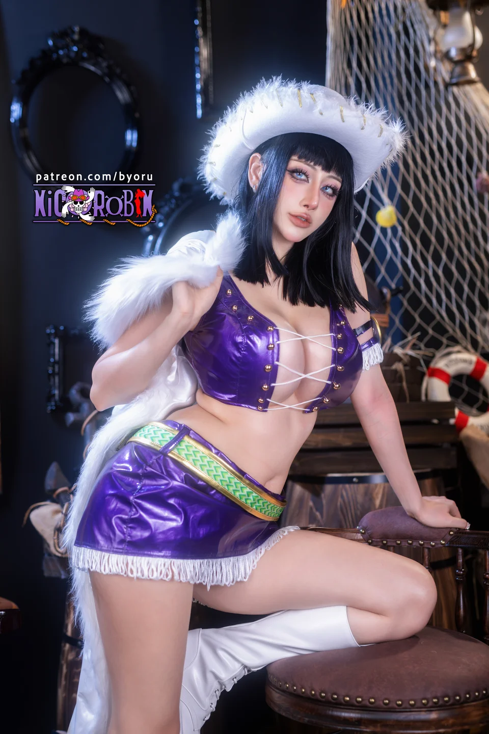 Byoru - 海贼王 妮可·罗宾 [83P,30V-3.38GB] tg@simisebaisi 【丝足阁】043.webp